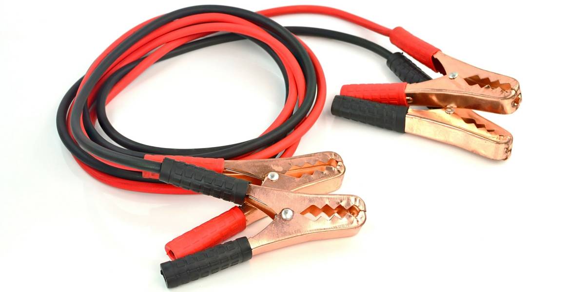 Car winter safety kit jumper cables
